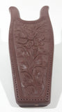 Vintage Acme Style Embossed Recessed Carved Flower Pattern Brown Hard Plastic Cowboy Boot Jack Puller