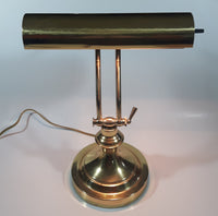 Vintage Curved All Brass Piano Bankers Desk Lamp