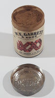 Vintage W.E. Garrett & Sons American Snuff Co. Quality Snuff Since 1782 Scotch Snuff Net Weight 1.15 Oz 3" Tall Tin Cardboard Canister with Metal Lid and Paper Label FULL