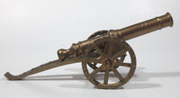 Vintage Civil War Style Field Cannon 9" Long Brass Model