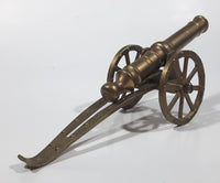 Vintage Civil War Style Field Cannon 9" Long Brass Model