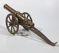 Vintage Civil War Style Field Cannon 9" Long Brass Model