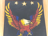 Vintage Conception Enterprises Harley Davidson Motor Cycles American Eagle 11 1/2" x 14 1/4" Wood Framed Glass Mirror Art