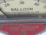 Antique 1924 The Motometer Co. Inc The Moto Meter Tire Tester Balloon Tire Pressure Gauge Long Island City, N.Y. U.S.A.