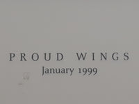 January 1999 Proud Wings Canadian Airlines Boeing 747-475 C-GMWW Jumbo Passenger Jet Large 18 5/8" x 27 3/4" Wood Wall Plaque Photograph Picture Hanging