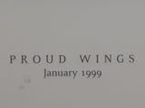 January 1999 Proud Wings Canadian Airlines Boeing 747-475 C-GMWW Jumbo Passenger Jet Large 18 5/8" x 27 3/4" Wood Wall Plaque Photograph Picture Hanging