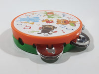 Zoo Animal Themed Tambourine 4 1/2" Musical Instrument Noisemaker Toy