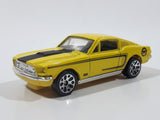 2008 Matchbox '68 Ford Mustang Cobra Jet Yellow Die Cast Toy Muscle Car Vehicle