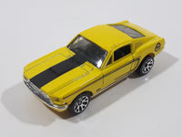 2008 Matchbox '68 Ford Mustang Cobra Jet Yellow Die Cast Toy Muscle Car Vehicle