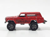 Vintage Majorette No. 236 4x4 Cherokee Mad Bull Red 1:64 Scale Die Cast Toy Car SUV Vehicle with Opening Tail Gate