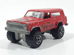Vintage Majorette No. 236 4x4 Cherokee Mad Bull Red 1:64 Scale Die Cast Toy Car SUV Vehicle with Opening Tail Gate