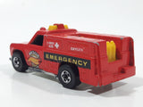 1986 Hot Wheels Workhorses Rescue Ranger Red Fire Truck Die Cast Toy Car Vehicle - Yellow lights