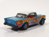 2004 Matchbox Burger Zone '57 Chevrolet Bel Air Hard Top Blue with White Roof Die Cast Toy Car Vehicle