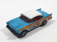 2004 Matchbox Burger Zone '57 Chevrolet Bel Air Hard Top Blue with White Roof Die Cast Toy Car Vehicle