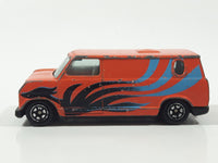 Vintage Yatming No. 1501 Ford Econoline E-150 Van Orange Die Cast Toy Car Vehicle