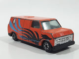 Vintage Yatming No. 1501 Ford Econoline E-150 Van Orange Die Cast Toy Car Vehicle