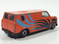 Vintage Yatming No. 1501 Ford Econoline E-150 Van Orange Die Cast Toy Car Vehicle