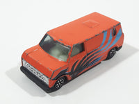 Vintage Yatming No. 1501 Ford Econoline E-150 Van Orange Die Cast Toy Car Vehicle