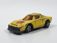 Vintage No. W11 Lancia Stratos Turbo Express #1 Yellow Pull Back Die Cast Toy Car Vehicle