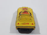 Vintage No. W11 Lancia Stratos Turbo Express #1 Yellow Pull Back Die Cast Toy Car Vehicle