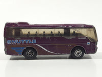 1999 Matchbox Airport Ikarus Coach Bus Purple Die Cast Toy Car Vehicle