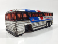 Vintage 1979 Buddy L 4950 Americruiser Greyhound Bus Pressed Steel Toy Car Vehicle Missing Front Wheels