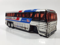 Vintage 1979 Buddy L 4950 Americruiser Greyhound Bus Pressed Steel Toy Car Vehicle Missing Front Wheels