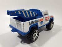 Vintage Buddy L Tow Truck AAA Emergency Service White and Blue Pressed Steel and Plastic Toy Car Vehicle Made in Macau