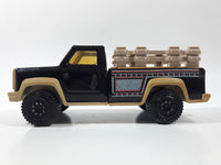 Vintage Tonka Farm Stake Truck Black and Beige Pressed Steel and Plastic Toy Car Vehicle Made in Mexico