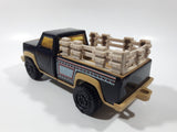 Vintage Tonka Farm Stake Truck Black and Beige Pressed Steel and Plastic Toy Car Vehicle Made in Mexico