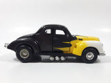 Tootsie Toy Hard Body 1940 Ford Coupe Black with Yellow and White 1/32 Scale Die Cast Toy Car Vehicle with Opening Doors