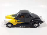 Tootsie Toy Hard Body 1940 Ford Coupe Black with Yellow and White 1/32 Scale Die Cast Toy Car Vehicle with Opening Doors