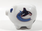 Vancouver Canucks NHL Ice Hockey White Ceramic Piggy Coin Bank Official NHL Product