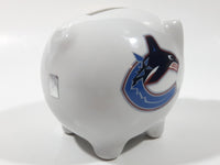 Vancouver Canucks NHL Ice Hockey White Ceramic Piggy Coin Bank Official NHL Product