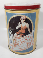 1991 Time For Cracker Jack Limited Edition Popcorn Confection 8" Tall Tin Metal Canister Second In Series