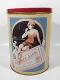 1991 Time For Cracker Jack Limited Edition Popcorn Confection 8" Tall Tin Metal Canister Second In Series