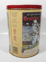 1991 Time For Cracker Jack Limited Edition Popcorn Confection 8" Tall Tin Metal Canister Second In Series