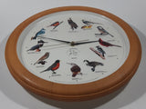 National Audubon Society 13 1/4" Faux Wood Wall Clock with Hourly Bird Sounds