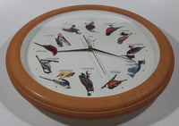 National Audubon Society 13 1/4" Faux Wood Wall Clock with Hourly Bird Sounds