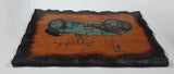 Vintage The Burnt Edge Line from Fantasy Copperware 1908 Mercedes 'Semmering' Racer 11 3/4" x 18" Wood Wall Plaque