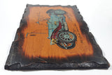 Vintage The Burnt Edge Line from Fantasy Copperware 1908 Mercedes 'Semmering' Racer 11 3/4" x 18" Wood Wall Plaque