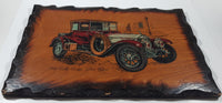 Vintage The Burnt Edge Line from Fantasy Copperware 1911 Rolls Royce 'Silver Ghost' 11 3/4" x 18" Wood Wall Plaque