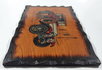 Vintage The Burnt Edge Line from Fantasy Copperware 1911 Rolls Royce 'Silver Ghost' 11 3/4" x 18" Wood Wall Plaque