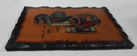 Vintage The Burnt Edge Line from Fantasy Copperware 1911 Rolls Royce 'Silver Ghost' 11 3/4" x 18" Wood Wall Plaque