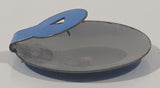 Vintage Blue Fold Over Style 7/8" Metal Tab Clip Pin