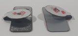 Vintage Youth Red Cross Fold Over Style 1/4" x 7/8" Metal Tab Clip Pin Set of 2