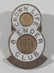 Vintage 1971 Crown Life 8 Ender Club L. LaRose 5/8" x 1" Enamel Metal Lapel Pin