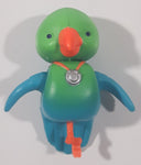 Blue and Green Bird 1 5/8" Tall Plastic Toy Figure