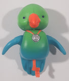 Blue and Green Bird 1 5/8" Tall Plastic Toy Figure