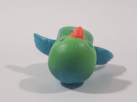 Blue and Green Bird 1 5/8" Tall Plastic Toy Figure